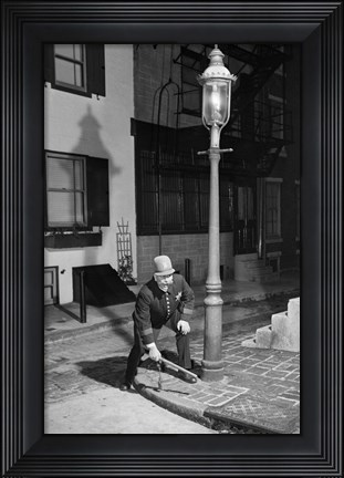 Framed 1900S Man Keystone Cop Uniform Print