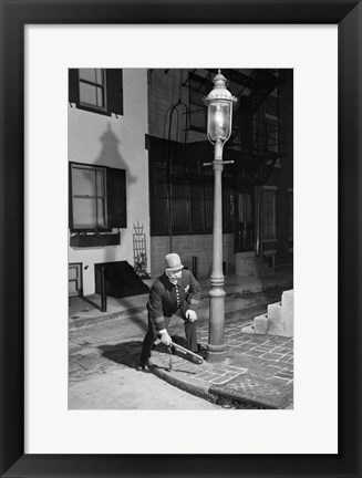 Framed 1900S Man Keystone Cop Uniform Print