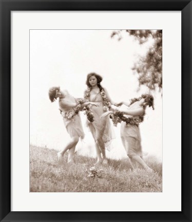 Framed 1900S 1920s Three Modern Dancers Outdoors Print