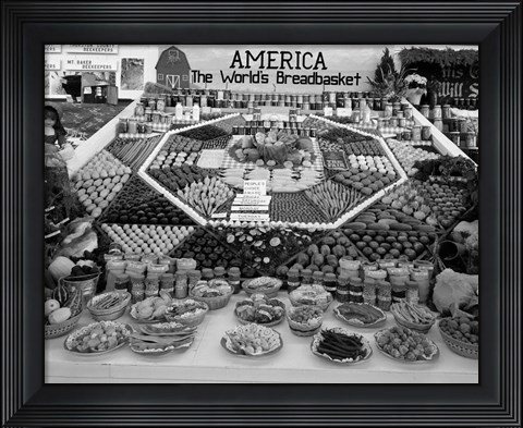 Framed 1950s Farm Produce And Other Food At State Fair Print