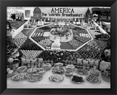 Framed 1950s Farm Produce And Other Food At State Fair Print