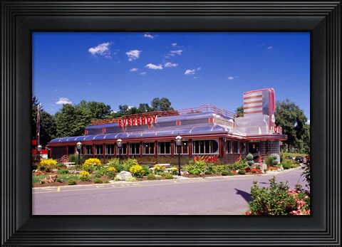 Framed 1990S Classic Art Deco Style Diner Hyde Park Ny Usa Print