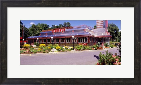 Framed 1990S Classic Art Deco Style Diner Hyde Park Ny Usa Print
