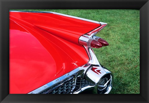 Framed 1959 Cadillac Tail Fin And Tail Light Print