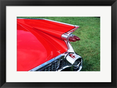 Framed 1959 Cadillac Tail Fin And Tail Light Print