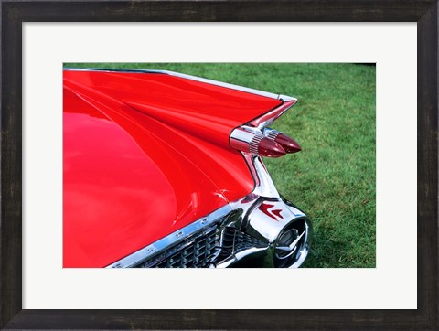 Framed 1959 Cadillac Tail Fin And Tail Light Print