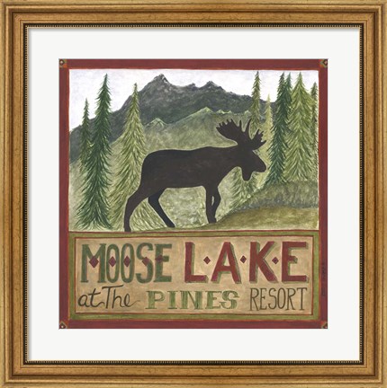 Framed Moose Lake Print