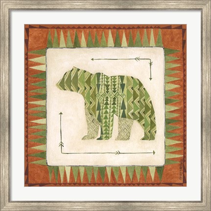 Framed Lodge Bear Print