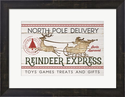 Framed Reindeer Express Print