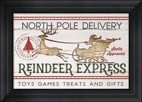 Framed Reindeer Express Print