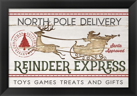 Framed Reindeer Express Print