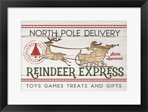 Framed Reindeer Express Print