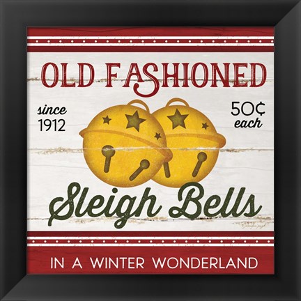 Framed Sleigh Bells Print