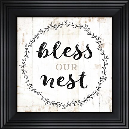 Framed Bless Our Nest Print