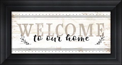 Framed Welcome to Our Home Print