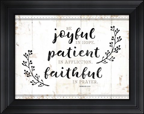 Framed Be Joyful Print