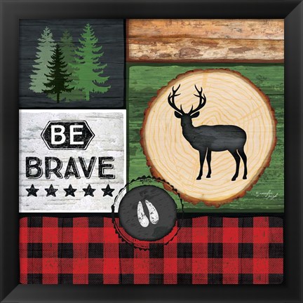 Framed Be Brave Print