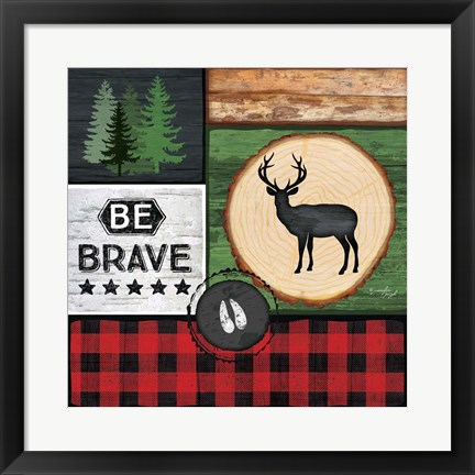 Framed Be Brave Print