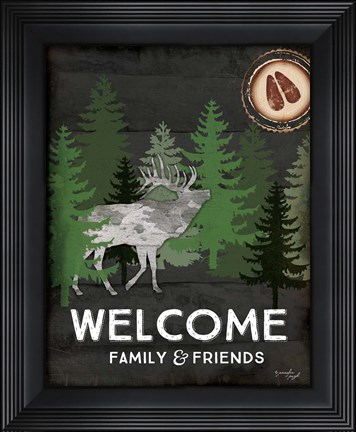 Framed Welcome Family &amp; Friends Print