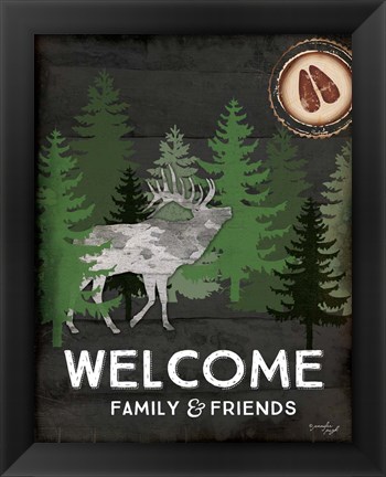 Framed Welcome Family &amp; Friends Print