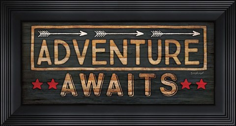Framed Adventure Awaits Print