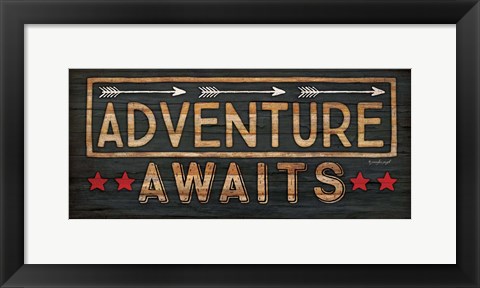 Framed Adventure Awaits Print