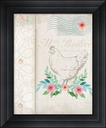 Framed French Spring Chicken Print