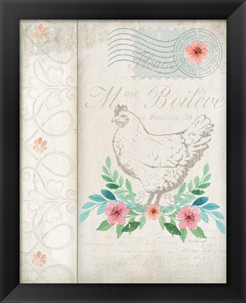 Framed French Spring Chicken Print