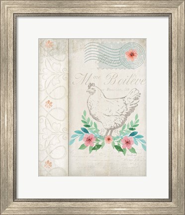 Framed French Spring Chicken Print