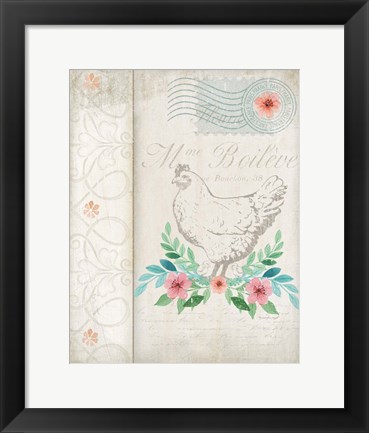 Framed French Spring Chicken Print