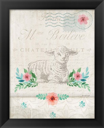 Framed French Spring Lamb Print