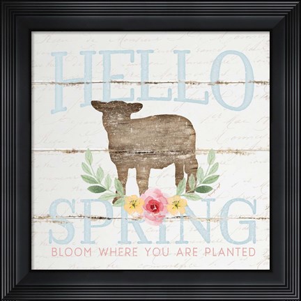 Framed Hello Spring Print