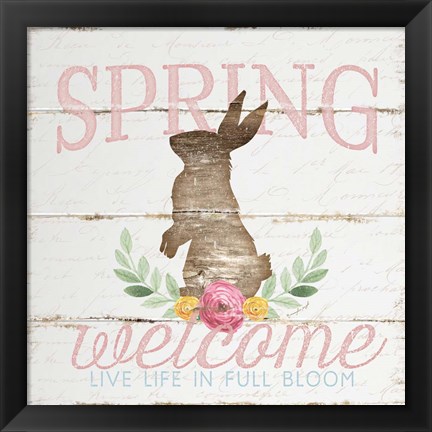 Framed Spring Welcome Print