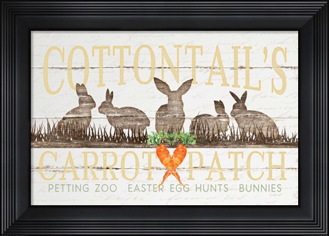 Framed Cottontail&#39;s Carrot Patch Print