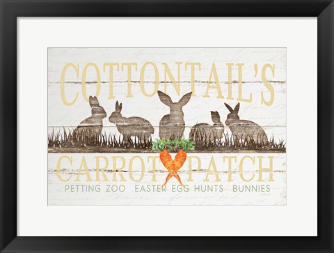 Framed Cottontail&#39;s Carrot Patch Print