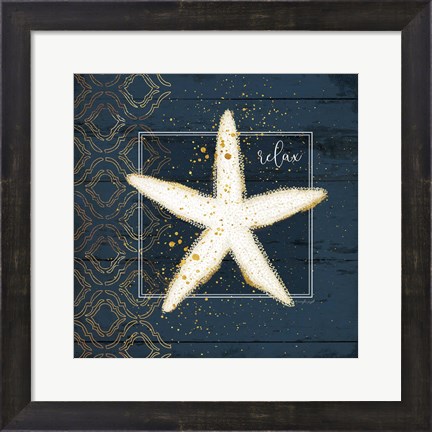 Framed Relax Starfish Print