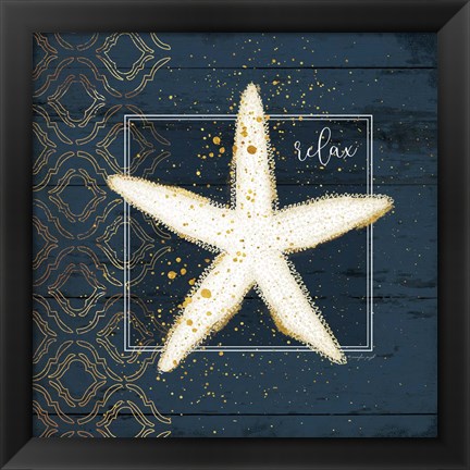 Framed Relax Starfish Print