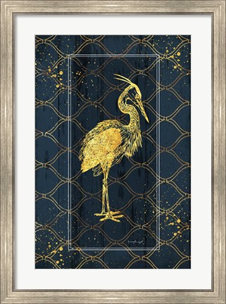 Framed Gold Bird Print