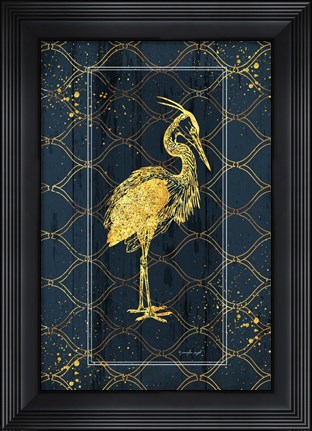 Framed Gold Bird Print