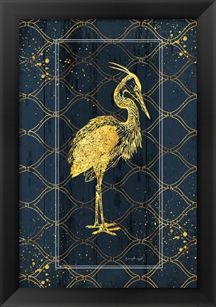 Framed Gold Bird Print