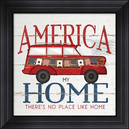 Framed America Home Print
