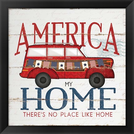 Framed America Home Print