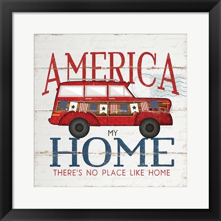 Framed America Home Print