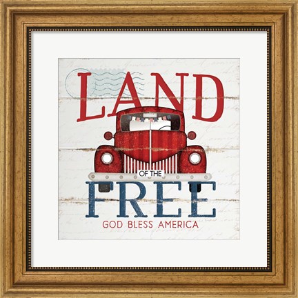 Framed Land of the Free Print