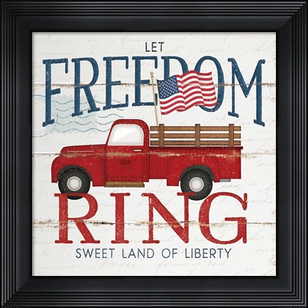 Framed Let Freedom Ring Print