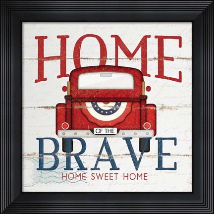 Framed Home of the Brave Print