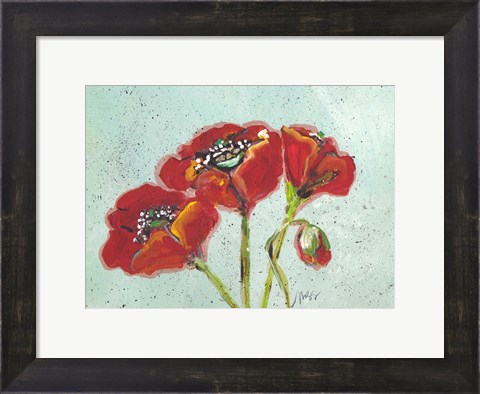 Framed Poppies III Print