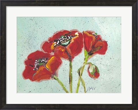 Framed Poppies III Print