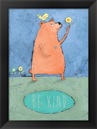 Framed Be Kind Print