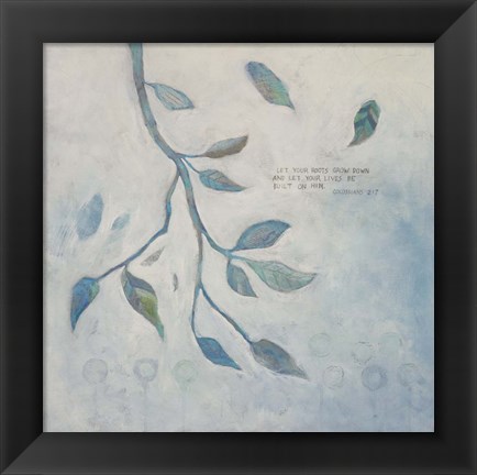 Framed Built on Him Print